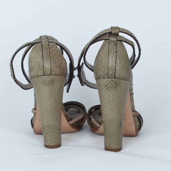 Reed‎ Krakoff Snakeskin Leather Sandal Heels Size 37 - Picture 8 of 11